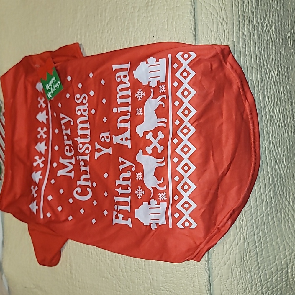 NWT Adorable Holiday shirt for your fur baby. Size XXL by throw me a bone.